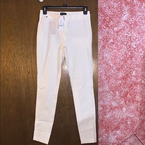 Off white skinny tight cotton rayon blend pants